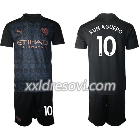 Manchester City Kun Aguero 10 Drugi Dječji Komplet Dresovi za Nogomet 2020-2021 (+ kratke hlače)